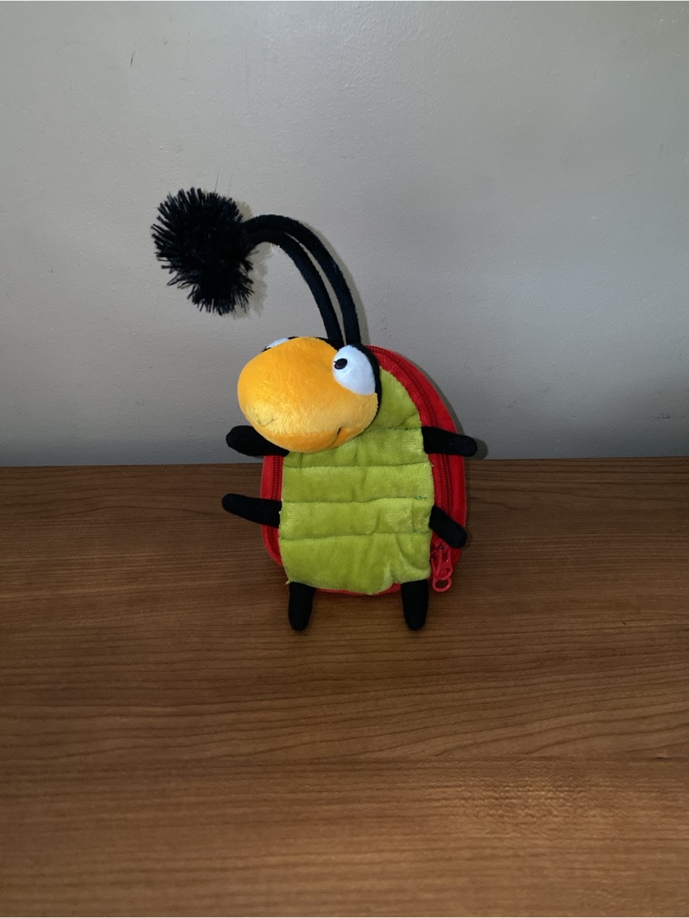 Hallmark Ladybug Plush Beanbag 7" Purse/Trinket Zippered Bag